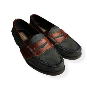 Cole Haan Country Black Brown Leather Men's Penny Loafers 3253 Size 9.5 M